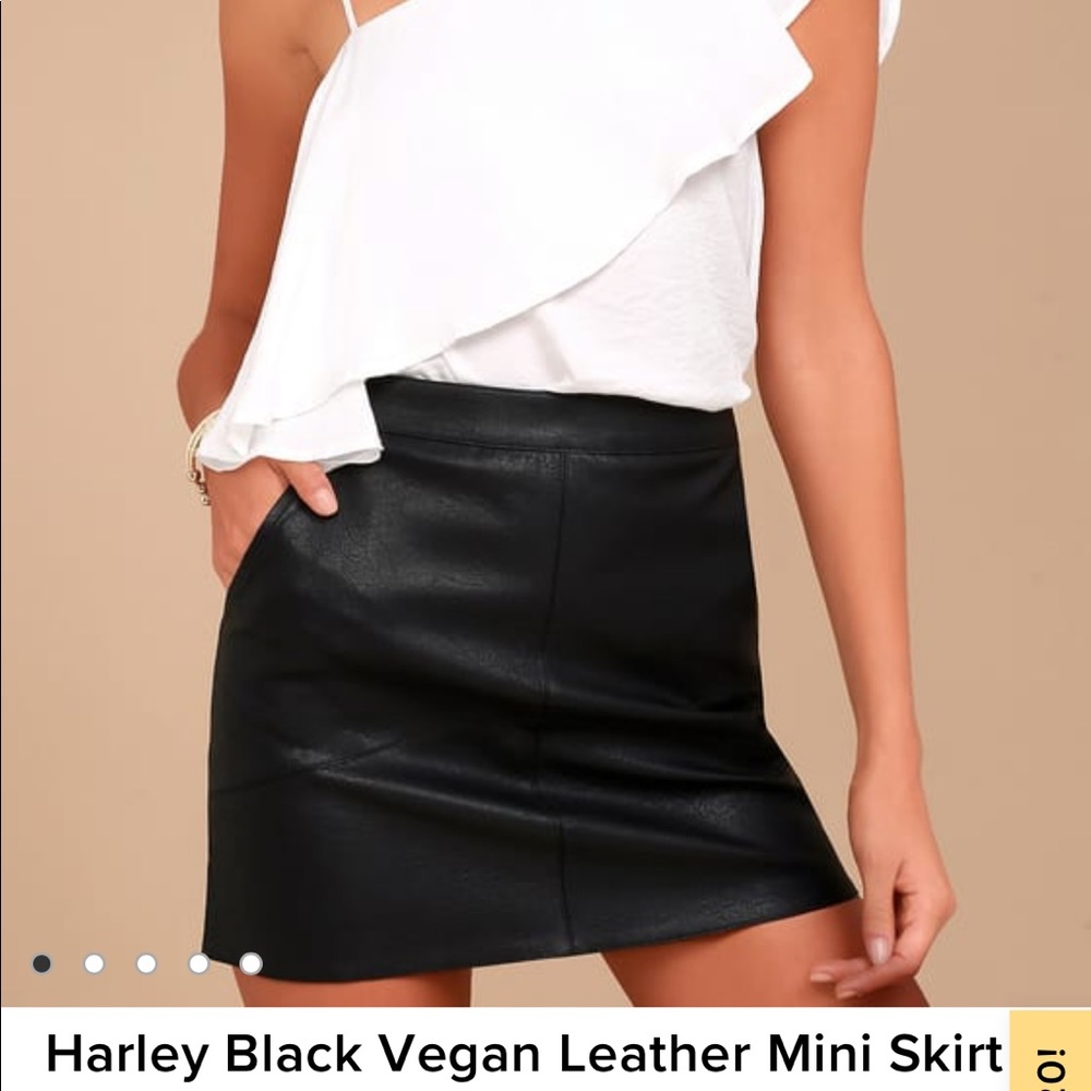 Vegan Leather Miniskirt